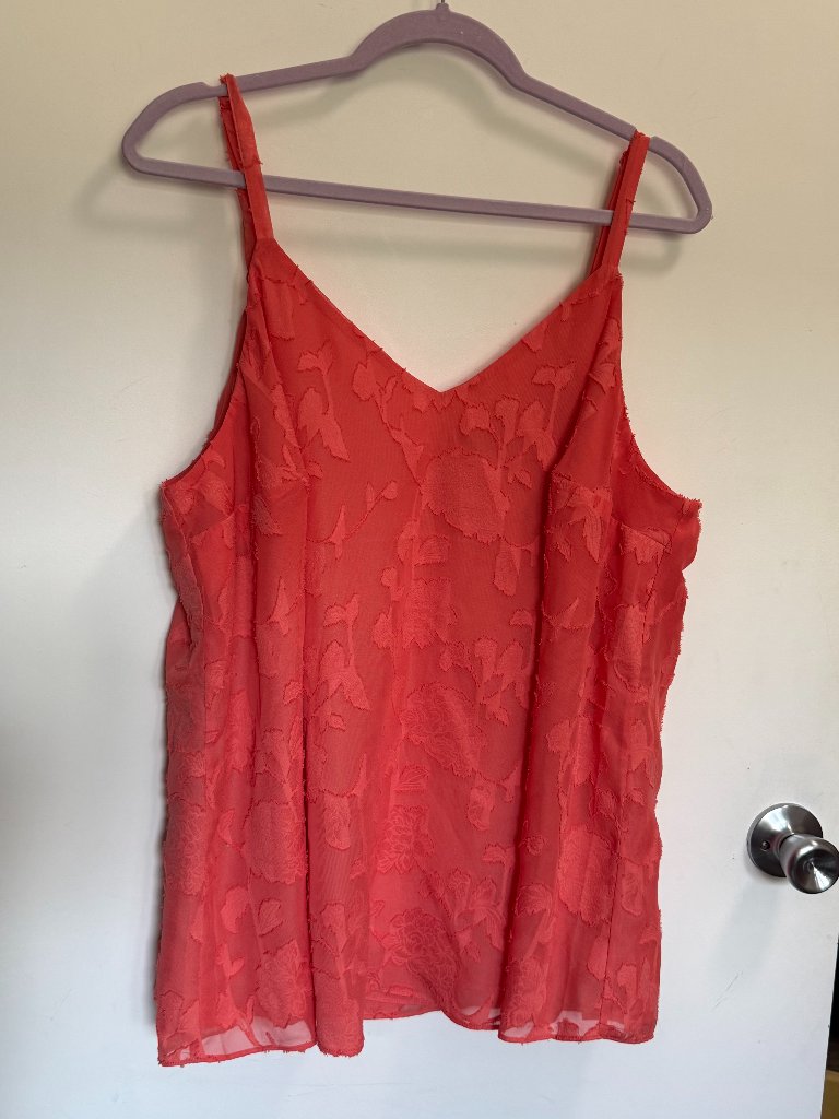 Torrid Camisole, Size 2 (18-20), Bright Coral, Like New!